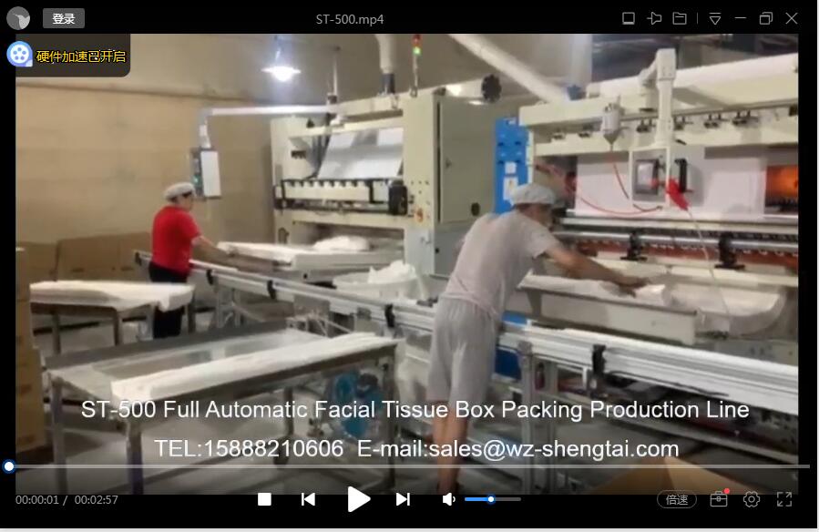 ST-500 Full Automatic Facial Tissue Box Packing Machine